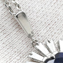ミキモト MIKIMOTO サファイア ダイヤ ネックレス プラチナシルバー Pt900 サファイア ダイヤモンド ネックレス 青 ブルーサファイア プラチナム ブリリアントカット ハートモチーフ