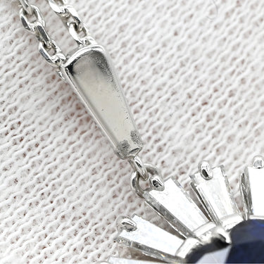 ミキモト MIKIMOTO サファイア ダイヤ ネックレス プラチナシルバー Pt900 サファイア ダイヤモンド ネックレス 青 ブルーサファイア プラチナム ブリリアントカット ハートモチーフ
