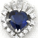 ミキモト MIKIMOTO サファイア ダイヤ ネックレス プラチナシルバー Pt900 サファイア ダイヤモンド ネックレス 青 ブルーサファイア プラチナム ブリリアントカット ハートモチーフ