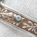 ミキモト MIKIMOTO ウェレンドルフ エマイユ ダイヤリング ブラウン×ホワイトゴールド×イエローゴールド K18WG K18PG エマイユ ダイヤモンド #53.5 リング 指輪 Wellendorff エナメル 七宝 エングレービング 回転 13号