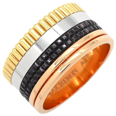 ブシュロン BOUCHERON キャトル クラシック ラージ JRG00257 4カラー K18YG K18PG K18WG ブラウンPVD #T58 リング 指輪 Au750 グログラン クルドパリ ダブルゴドロン 18号