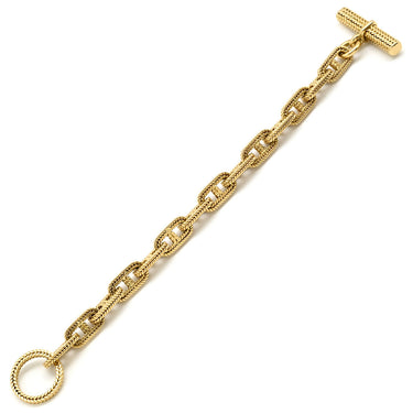 エルメス HERMES シェーヌダンクル トレセ MM イエローゴールド K18YG ブレスレット 14コマ 18K 750 YG