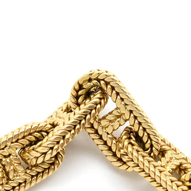 エルメス HERMES シェーヌダンクル トレセ MM イエローゴールド K18YG ブレスレット 14コマ 18K 750 YG