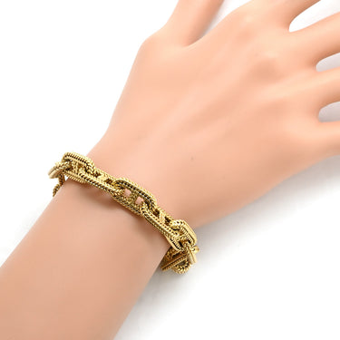 エルメス HERMES シェーヌダンクル トレセ MM イエローゴールド K18YG ブレスレット 14コマ 18K 750 YG