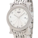 腕時計 エルメス HERMES Hウォッチ ロンド デイト HR1.710 クオーツ メンズ アラビア ギョウシェ ラウンド シルバー