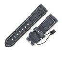 パネライ PANERAI 純正 ルミノール ドゥエ用 ヌバックバンド くすみブルー ヌバック 腕時計パーツ 未使用 替え ベルト 予備 交換 尾錠用 スペア 22ｍｍ くすみブルー