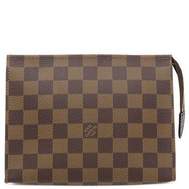 ルイヴィトン LOUIS VUITTON ポッシュ トワレット19 N47544 ダミエエベヌ ダミエキャンバス ポーチ ゴールド金具 茶 ポーチ
