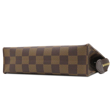 ルイヴィトン LOUIS VUITTON ポッシュ トワレット19 N47544 ダミエエベヌ ダミエキャンバス ポーチ ゴールド金具 茶 ポーチ