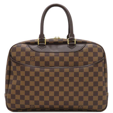 ルイヴィトン LOUIS VUITTON ボーリング ヴァニティ ドーヴィル N47272 ダミエエベヌ ダミエキャンバス ハンドバッグ ゴールド金具 茶 スペシャルオーダー