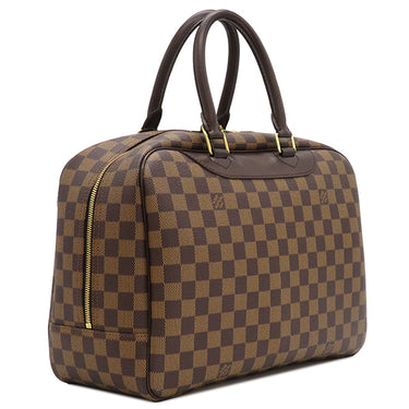 ルイヴィトン LOUIS VUITTON ボーリング ヴァニティ ドーヴィル N47272 ダミエエベヌ ダミエキャンバス ハンドバッグ ゴールド金具 茶 スペシャルオーダー