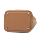 エルメス HERMES ピコタンロックPM ゴールド トリヨンクレマンス ハンドバッグ シルバー金具 茶