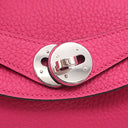 エルメス HERMES リンディ26 ローズショッキング トリヨンクレマンス 2WAYバッグ シルバー金具 肩掛け