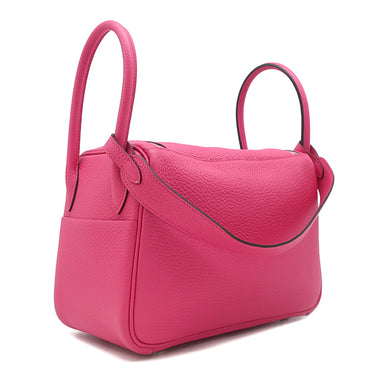 エルメス HERMES リンディ26 ローズショッキング トリヨンクレマンス 2WAYバッグ シルバー金具 肩掛け