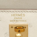 エルメス HERMES ケリー25 外縫い べトン オーストリッチ 2WAYバッグ ゴールド金具 ショルダー