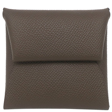 エルメス HERMES バスティア エコルセ ヴォーエプソン コインケース シルバー金具 こげ茶