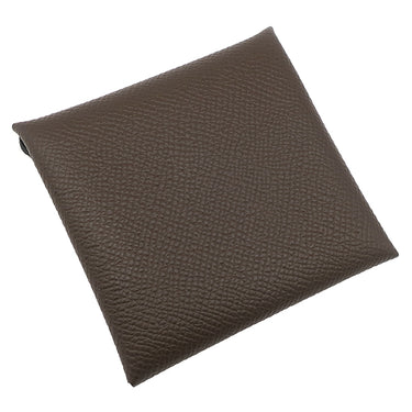 エルメス HERMES バスティア エコルセ ヴォーエプソン コインケース シルバー金具 こげ茶