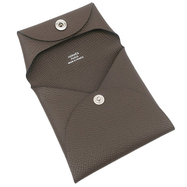 エルメス HERMES バスティア エコルセ ヴォーエプソン コインケース シルバー金具 こげ茶