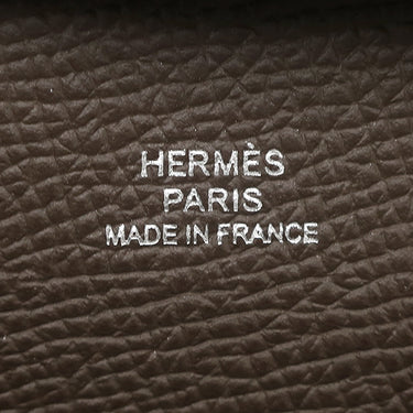 エルメス HERMES バスティア エコルセ ヴォーエプソン コインケース シルバー金具 こげ茶