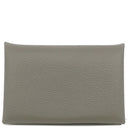 エルメス HERMES カルヴィ グリメイヤー エバーカラー カードケース シルバー金具 グレー