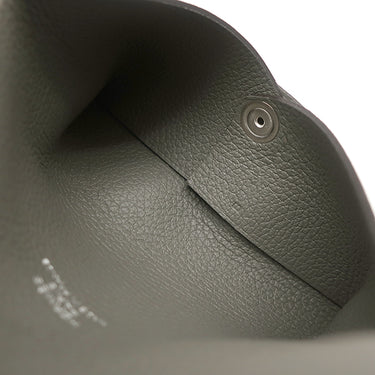 エルメス HERMES カルヴィ グリメイヤー エバーカラー カードケース シルバー金具 グレー