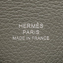 エルメス HERMES カルヴィ グリメイヤー エバーカラー カードケース シルバー金具 グレー