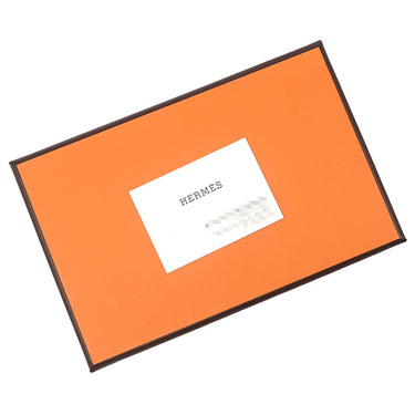 エルメス HERMES カルヴィ グリメイヤー エバーカラー カードケース シルバー金具 グレー