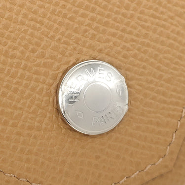 エルメス HERMES ルヴァンキャトル セサミ ヴォーエプソン コインケース シルバー金具 薄茶