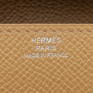 エルメス HERMES ルヴァンキャトル セサミ ヴォーエプソン コインケース シルバー金具 薄茶