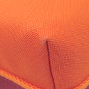 エルメス HERMES ブリッド ア ブラック PM オレンジ トワルシェブロン ポーチ シルバー金具 ハンドバッグ バニティバッグ トワルH