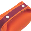 エルメス HERMES ブリッド ア ブラック PM オレンジ トワルシェブロン ポーチ シルバー金具 ハンドバッグ バニティバッグ トワルH
