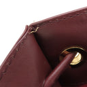 カルティエ Cartier マストライン ボルドー レザー ショルダーバッグ ゴールド金具 巾着 赤