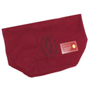 カルティエ Cartier マストライン ボルドー レザー ショルダーバッグ ゴールド金具 巾着 赤