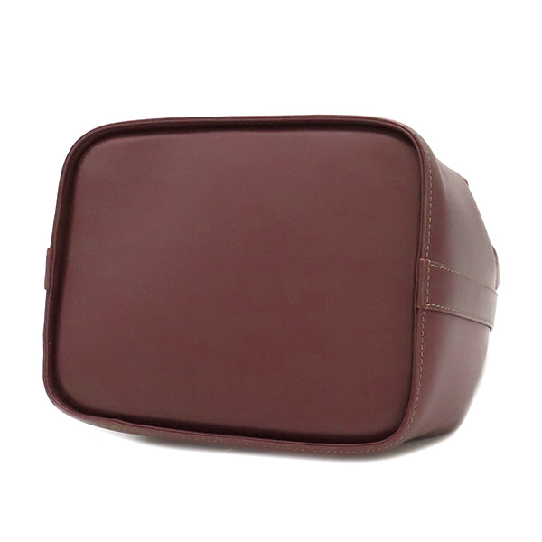 ✨美品✨カルティエ　マストライン　ショルダーバッグ　巾着　レザー　ボルドー カルティエ Cartier マストライン ボルドー レザー ショルダーバッグ