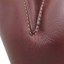 カルティエ Cartier マストライン ボルドー レザー ショルダーバッグ ゴールド金具 巾着 赤