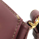 カルティエ Cartier マストライン ボルドー レザー ショルダーバッグ ゴールド金具 巾着 赤