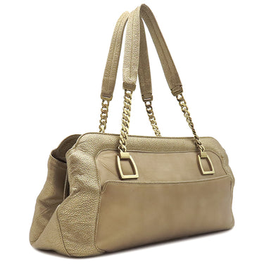 カルティエ Cartier ラドーニャ チェーンショルダー ゴールド レザー ショルダーバッグ ゴールド金具 金