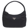 プラダ PRADA ホーボー ミニバッグ MV515 ブラック ナイロン ハンドバッグ シルバー金具 黒 三角ロゴプレート