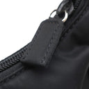 プラダ PRADA ホーボー ミニバッグ MV515 ブラック ナイロン ハンドバッグ シルバー金具 黒 三角ロゴプレート