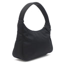 プラダ PRADA ホーボー ミニバッグ MV515 ブラック ナイロン ハンドバッグ シルバー金具 黒 三角ロゴプレート