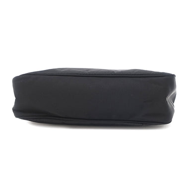 プラダ PRADA ホーボー ミニバッグ MV515 ブラック ナイロン ハンドバッグ シルバー金具 黒 三角ロゴプレート