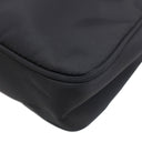 プラダ PRADA ホーボー ミニバッグ MV515 ブラック ナイロン ハンドバッグ シルバー金具 黒 三角ロゴプレート