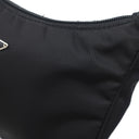 プラダ PRADA ホーボー ミニバッグ MV515 ブラック ナイロン ハンドバッグ シルバー金具 黒 三角ロゴプレート