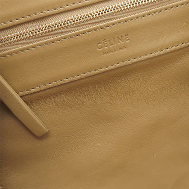 セリーヌ CELINE ホリゾンタルカバ ライトブラウン レザー トートバッグ ゴールド金具 薄茶 ベージュ トート