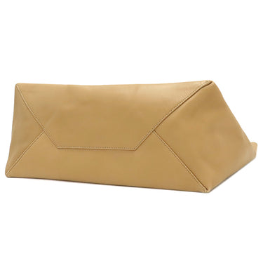 セリーヌ CELINE ホリゾンタルカバ ライトブラウン レザー トートバッグ ゴールド金具 薄茶 ベージュ トート