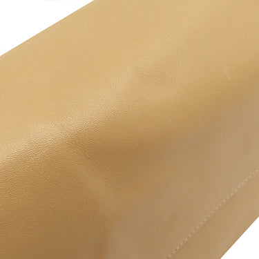 セリーヌ CELINE ホリゾンタルカバ ライトブラウン レザー トートバッグ ゴールド金具 薄茶 ベージュ トート