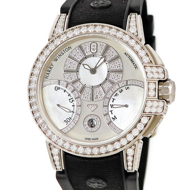 腕時計 ハリーウィンストン Harry Winston オーシャン バイレトログラード OCEABI42WW002 自動巻き メンズ K18WG無垢 純正ダイヤ シェル