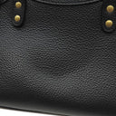 バレンシアガ BALENCIAGA ネオクラシックシティ ミニ 638524 ブラック レザー 2WAYバッグ マットゴールド金具 Mini City ハンドバッグ ショルダーバッグ
