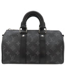 ルイヴィトン LOUIS VUITTON キーポル バンドリエール 25 M46271 モノグラムエクリプス モノグラムキャンバス モノグラムエクリプスリバースキャンバス 2WAYバッグ シルバー金具 黒 ショルダー ハンドバッグ