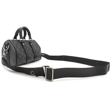 ルイヴィトン LOUIS VUITTON キーポル バンドリエール 25 M46271 モノグラムエクリプス モノグラムキャンバス モノグラムエクリプスリバースキャンバス 2WAYバッグ シルバー金具 黒 ショルダー ハンドバッグ