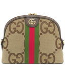 グッチ GUCCI オフィディア ジャンボGG 499621 ベージュ×エボニー GGキャンバス レザー ジャンボGGキャンバス ショルダーバッグ ゴールド金具 ウェブ ストライプ